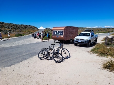 Ice Cream stop on bike ride around Rottnest