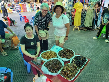 Eating bugs and a tarantula in Phnom Penh