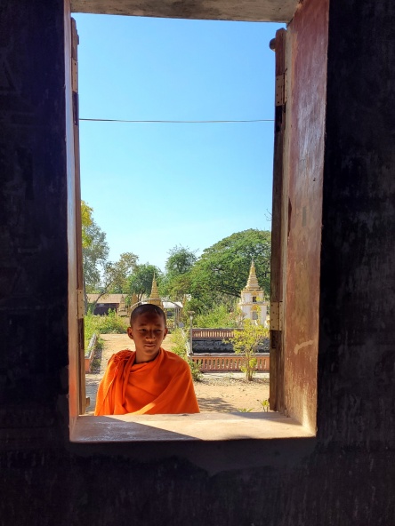 Young boys whose parents can't afford to send them to school often live in monasteries to get an education