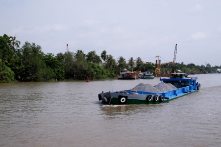 Barges on the Mekong Delta