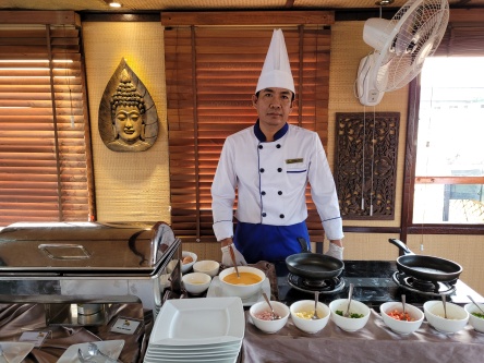 Delicious food on board Toum Tiou ll on a cruise from Siem Reap to Ho Chi Minh City with CF Mekong New Discovery Cruise