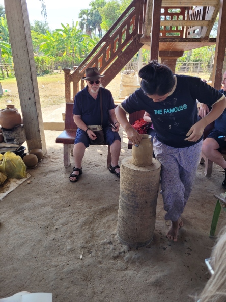 Handmade terracotta pots in Cambodia