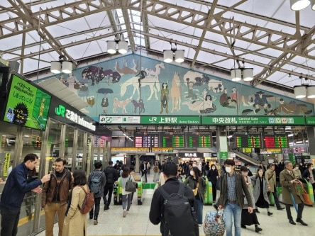 World of Sumo meeting place at Ueno station