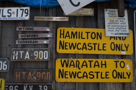 Road Signs and Rail Signs at Campbell's Store Morpeth