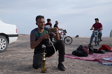 Shisha in the Iranian Desert