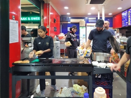 Pop up camel burger stall in Lakemba