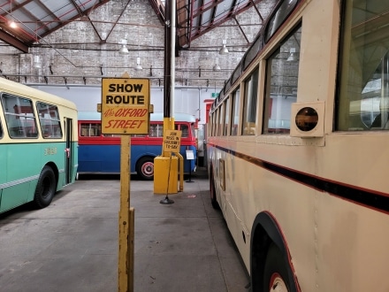 Look out for the old signs decorating the Sydney Bus Museum