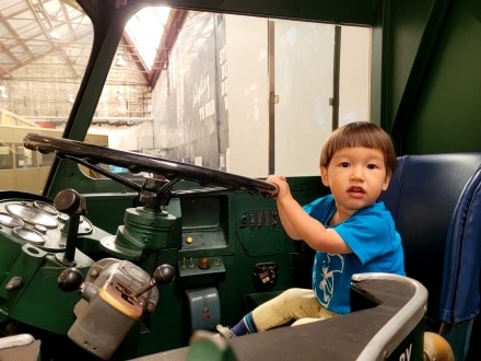 Sitting in the Bus Driver's Seat of an historic bus in Sydney